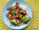 recette de tofu grillé, brocolis et sésame