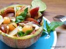 Salade de melon jambon cru et parmesan façon « Melon bowl »