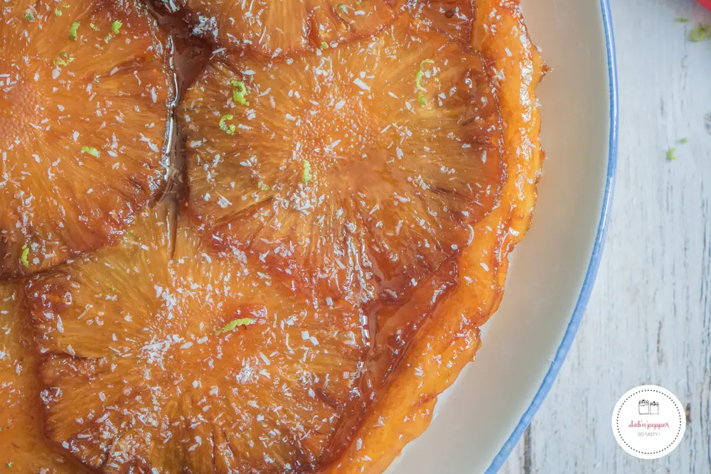 tarte tatin ananas parfumé au citron vert #ananas #tatin #tartetatin