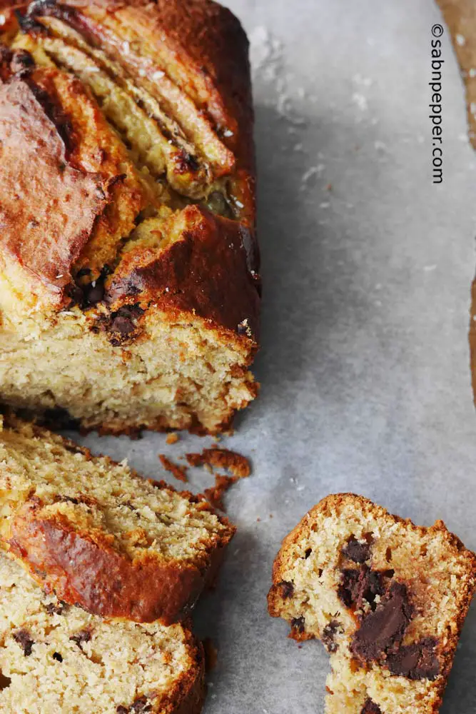 Gâteau à la banane, chocolat et noix de coco