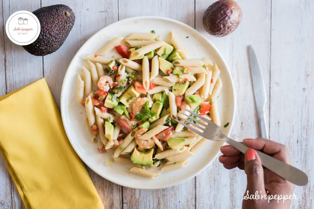 Salade De Pates Avocat Crevettes A L Antillaise Sab N Pepper