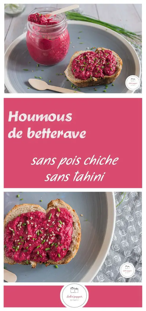 Houmous de betterave : sans pois chiche sois tahini