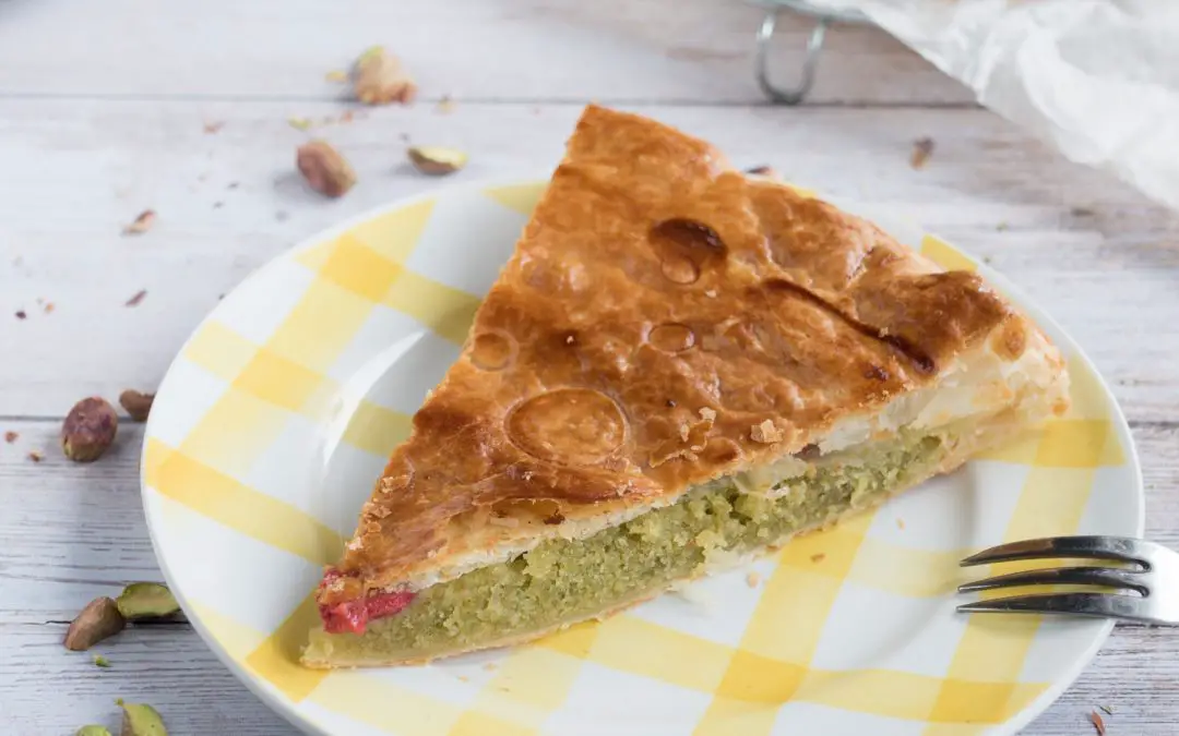 Galette des rois maison pistache framboise