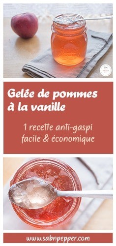 Gelée de pommes à la vanille ;une recette économique anti-gaspi  #recette #recettefacile #jelly #jam #applejam