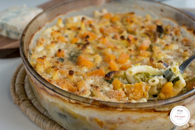 Gratin de macaronis butternut, poireaux, gorgonzola : une recette simple et familiale #recette #recettefacile #macaronis