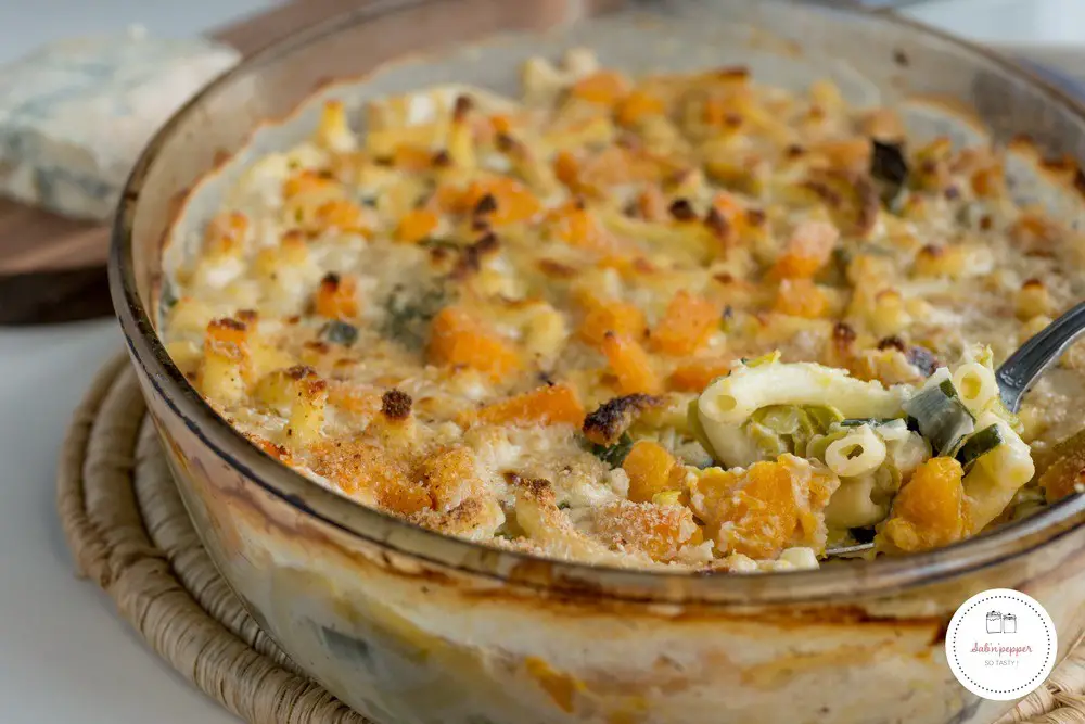 Gratin de macaronis, butternut et gorgonzola