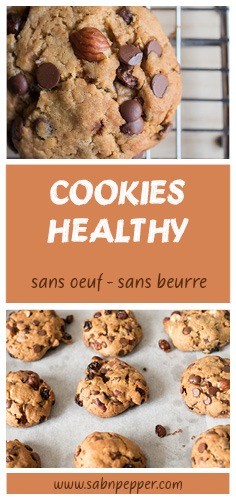 Recette de cookies healthy sans beurre sans oeuf et sans lactose : une recette facile et rapide