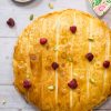 Galette des rois à la pistache et confit de framboise facile #recette #galettedesrois #pistache #framboises