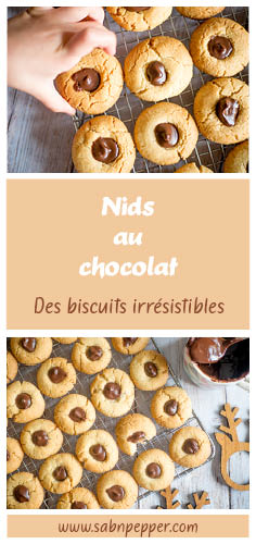 Nids au chocolat : des biscuits savoureux sans oeufs #recette #biscuits #gouter