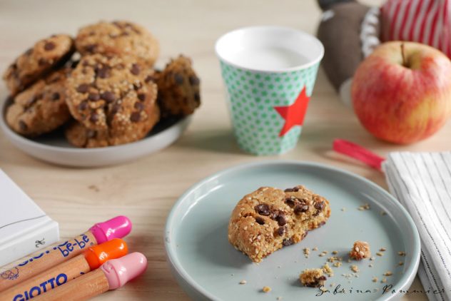 De cookies healthy chocolat sésame pour le goûter des enfants #cookies #vegan #goutermaison #gouterfacile