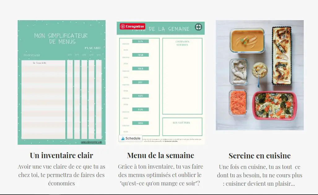 Cuisine du placard : Simplificateur de menus