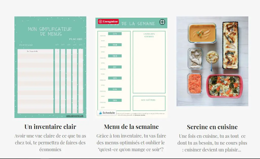 Cuisine du placard : Simplificateur de menus 