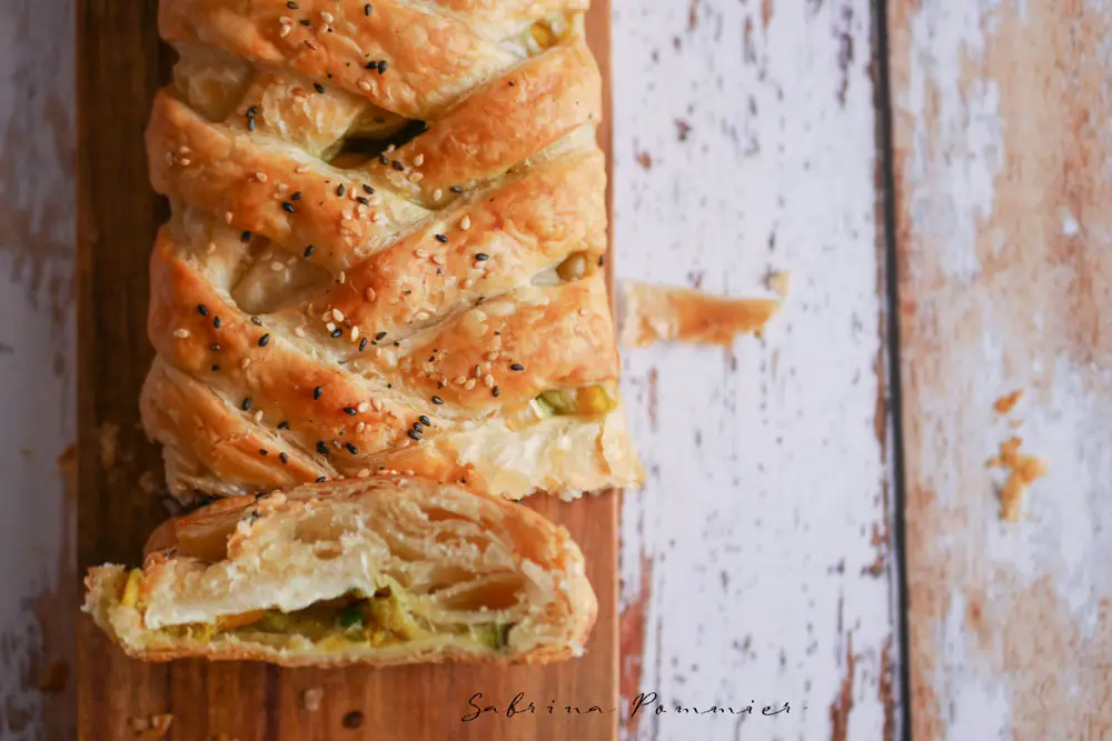 Tresse feuilletée courgettes chèvre : une recette facile