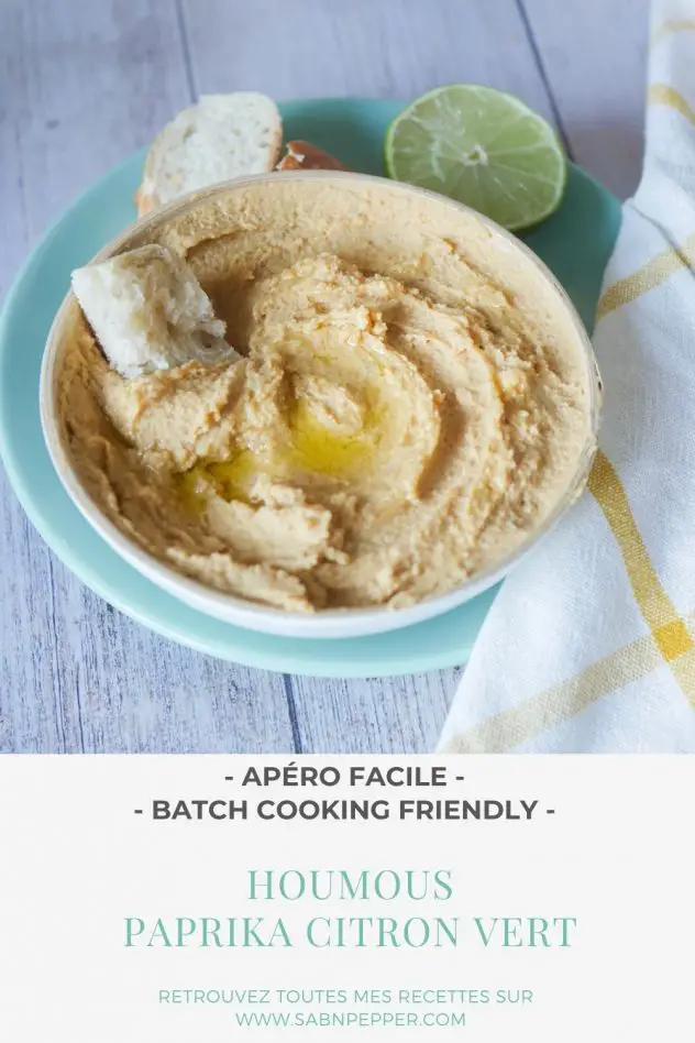 Houmous citron vert paprika : une recette simple parfaite pour les apéros !