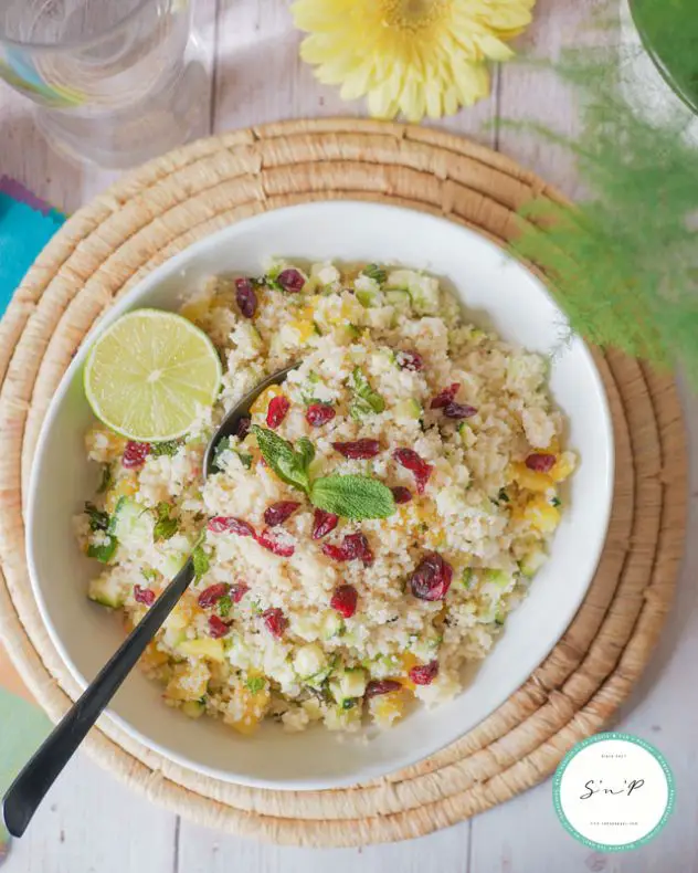 Attiéké en taboulé ; une recette sans gluten simple et sav