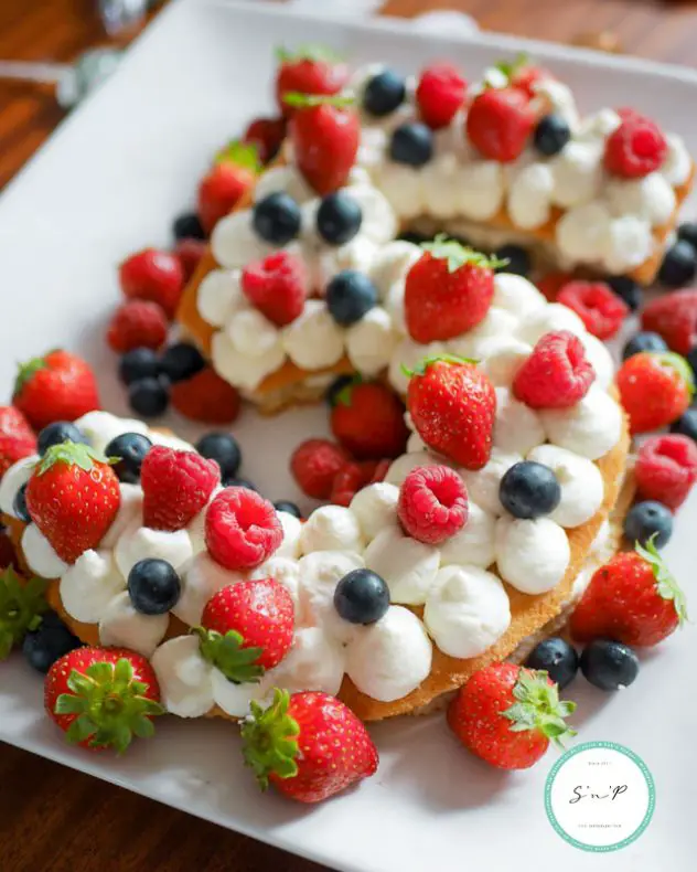 Number cake aux fruits rouges : un gâteau de fête facile