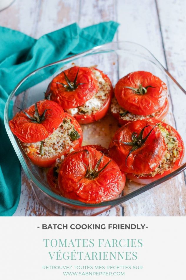 Tomates farcies végétarienne : une recette facile à base de quinoa, de courgette et de feta