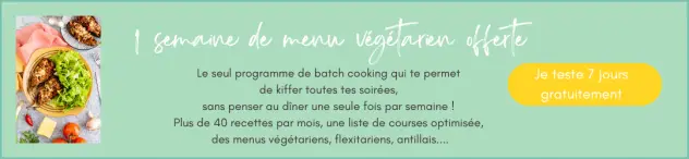 Menu végétarien gratuit